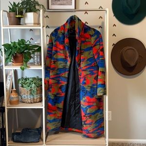 Fashion Nova colorful camo jacket size L